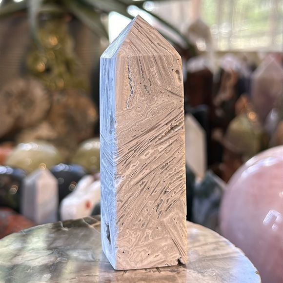 🎄SALE🎄Mexico Agate 4 Sided Crystal Point With Druzy! - Picture 12 of 12